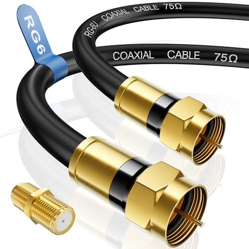 Nixsto RG6 Coaxial Cable, 3FT 6FT 10FT 15FT 25FT 50FT...