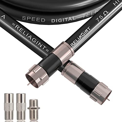 50FT RG6 Coaxial Cable with F Connector, F81 Female...
