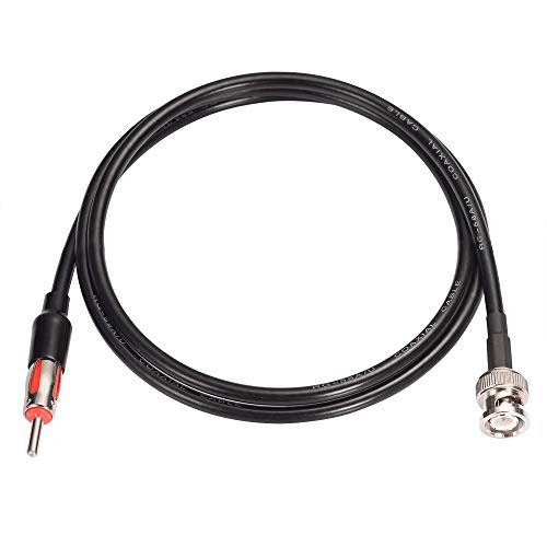 Eightwood BNC Male to DIN AM/FM Male Plug Extension Cable...