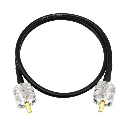 Rydocyee RG58 Coaxial Cable 2 Feet Solid Copper, UHF Male...