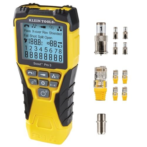 KLEIN TOOLS VDV501-851 Cable Tester Kit with Scout Pro 3...