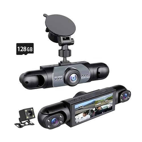 Saker Full View Car Dashcam System, 360° 4 Channel Dash...