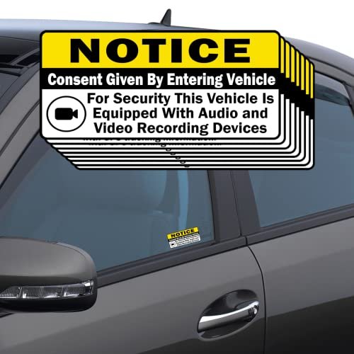 (Set of 8) Notice Audio and Video Recording Consent...