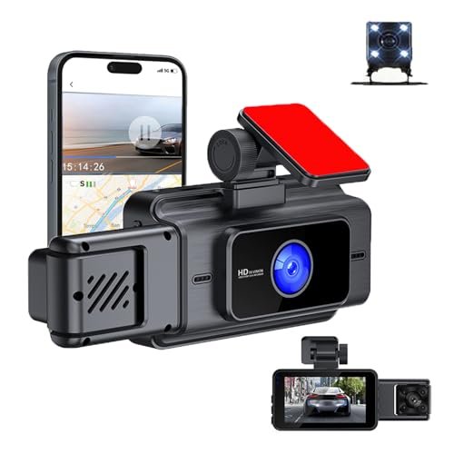 Dash Cam for Tesla Model 3 2017–2025, 3 Camera Front...