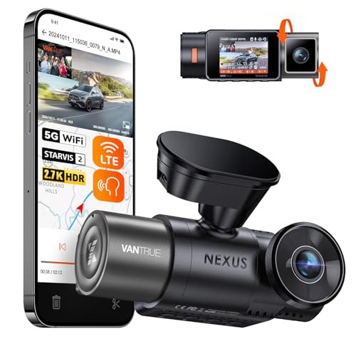 Vantrue N2X 2.7K Dash Cam Front and Inside, 5G WiFi...