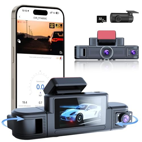 4 Camera Dash Camera for Cars Night Vision 2K+1080P+1080P...