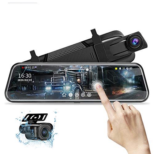 10'' Mirror Dash Cam Night Vision 1080P FHD Full Touch...