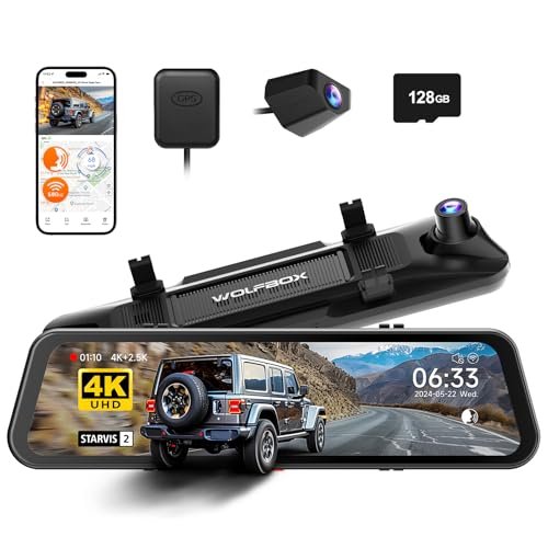 WOLFBOX G900 PRO Mirror Dash Cam with STARVIS 2 IMX678,...