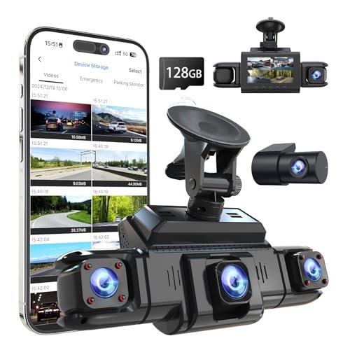 360 View 4 Channel Dash Cam Front and Rear Left...