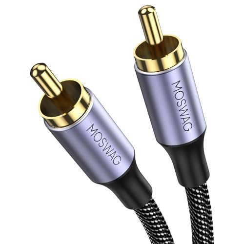 MOSWAG RCA Coaxial Cable 3.3FT/1M, Digital Audio Cable, RCA...