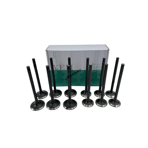 JDPart 12 PCS 6BT Intake and Exhaust Valve Compatible For...