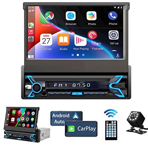 Naifay Single Din Car Stereo Compatible with Apple Carplay...