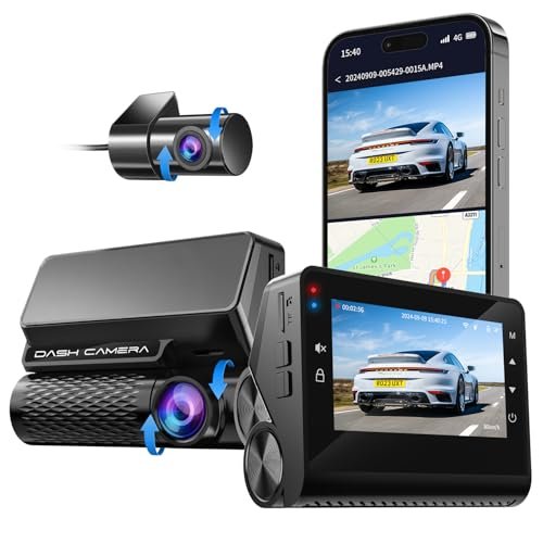 IKOPO 4K Dash Cam Front and Rear, 30FPS Dash Camera...