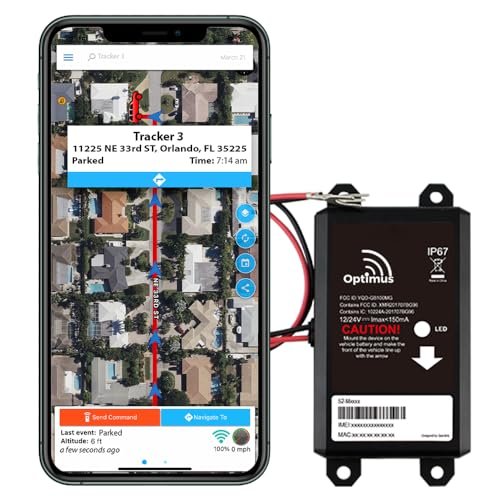 Optimus Wired GPS Tracker for Vehicles - Easy Installation...