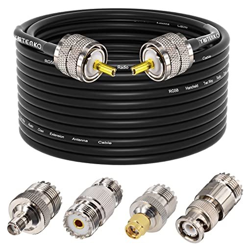 YOTENKO Ham Radio Coax Cable 50 Ohm, RG58 Coaxial Cable...