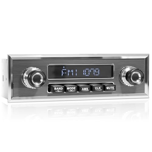 Bluetooth Retro Radio for Classic Vehicles: Single Din...