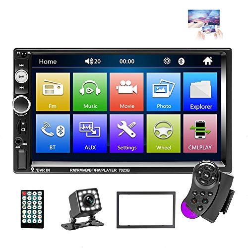 EKAT Double Din Car Stereo Receiver Bluetooth 7 Inch...