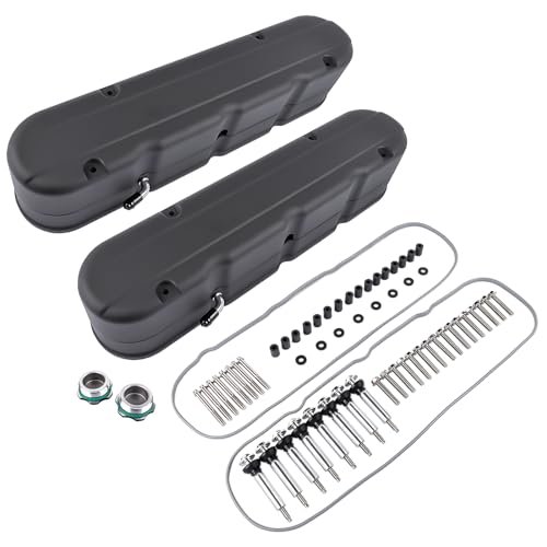LS Cast Black Aluminum Valve Covers Coil Mount Kit...