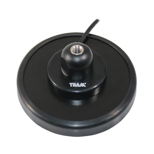 Tram 240-B 5-Inch Black Steel NMO Magnet Mount with RG58...