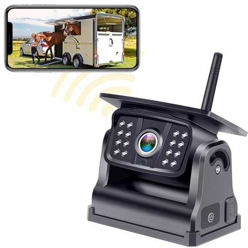 Wireless Backup Camera WiFi for Trucks: Solar-Powered...