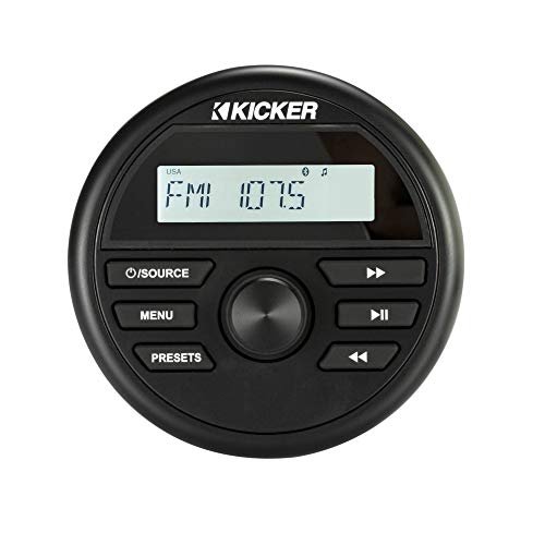 Kicker 46KMC2 Weather-Resistant Gauge-Style Media Center...