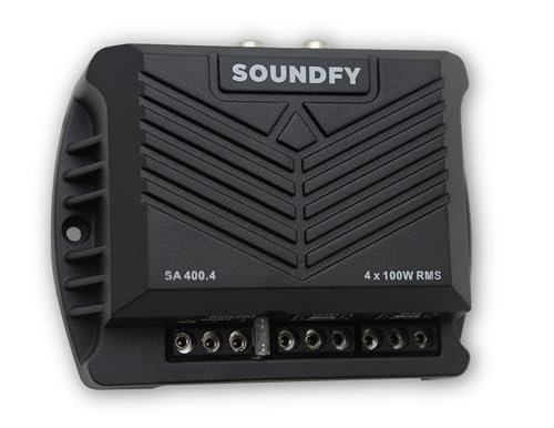 Soundfy SA 400.4 4-Channel Digital Car Audio Amplifier,...
