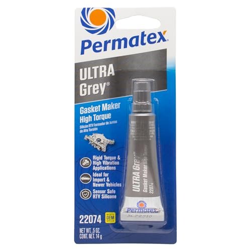 Permatex 22074 Ultra Grey Rigid High-Torque RTV Silicone...