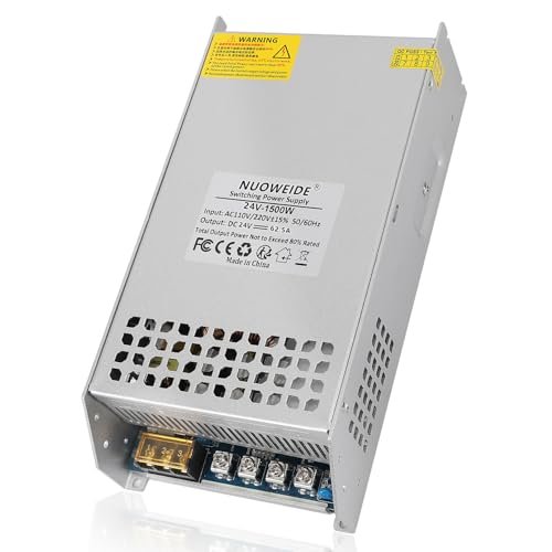 NUOWEIDE 24V 62.5A 1500W Power Supply Transformer, 110V AC...