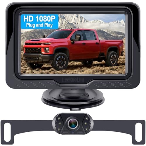 Backup Camera Easy Setup Plug-Play: HD 1080P No-Delay...
