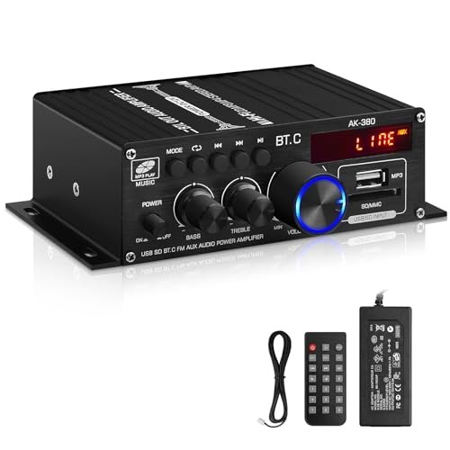 AK-380 USB SD BT.C FM AUX Audio Power Amplifier 400W+400W...