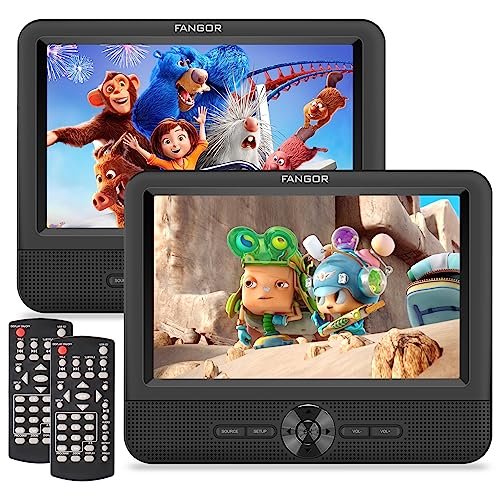 FANGOR 7.5 Inch Dual Portable DVD Player for Car, Car...