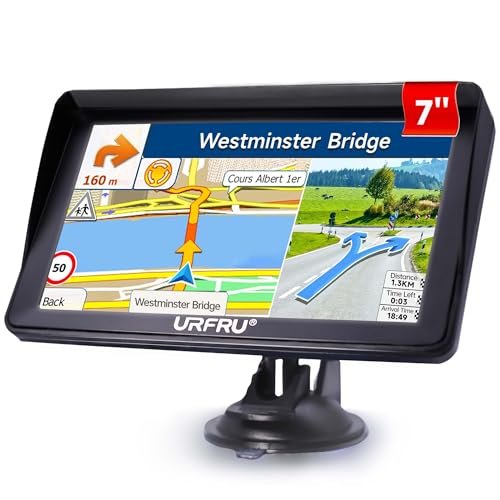URFRU 7-Inch GPS Navigator for Car Truck RV, 2025 Offline...