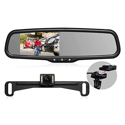 Rear View Mirror Camera with 4.3” Monitor: Super Night...