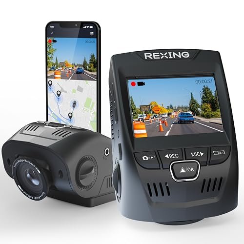 RexingUSA V1-4K Ultra HD GPS Dash Cam 2.4” LCD, Wi-Fi,...