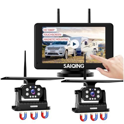 Saiqing Magnetic Solar Wireless Backup Camera Systems for...