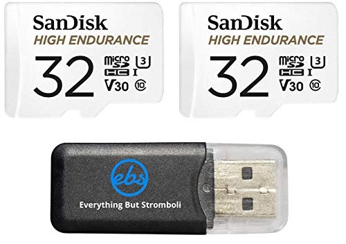 SanDisk High Endurance 32GB MicroSDHC Memory Card (2 Pack)...