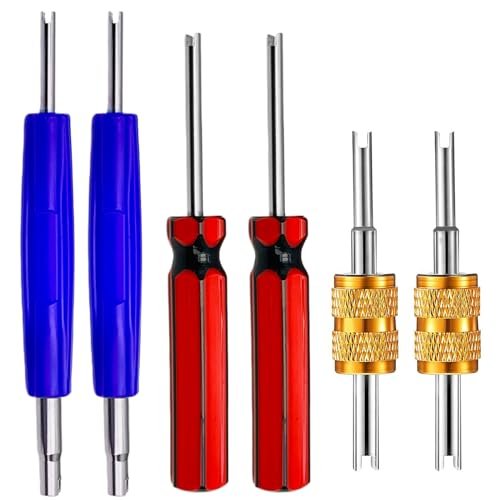 6Pcs Valve Stem Removal Tool Kit, R134 R12 A/C HVAC...