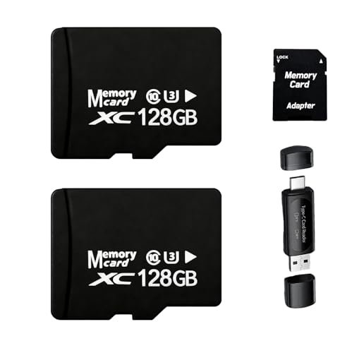 128 GB MicroSDXC Memory Card 2-Pack + USB 3.0 Reader...