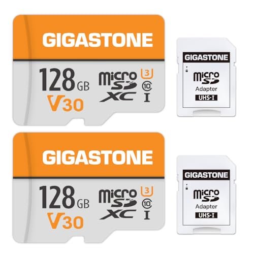 GIGASTONE 128GB Micro SD Card 2-Pack, A1 V30 4K Video...