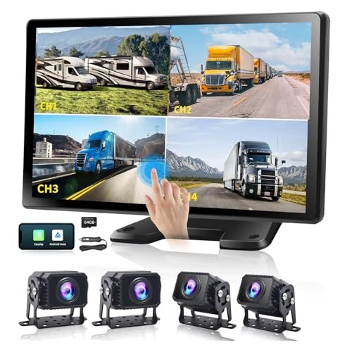 Semi Truck Camera System with 10.36”Touch Monitor, 4...