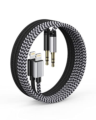 iPhone Aux Cord, [2pack/3ft] Lightning to 3.5mm Audio...