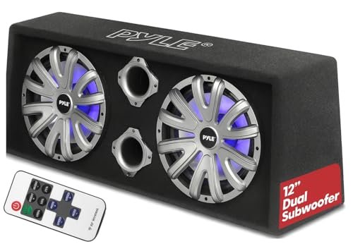Pyle 12-Inch Dual Subwoofer Box System – 1,200W Max...