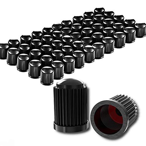 CKAuto 50 Pack Tire Valve Caps, Plastic Valve Stem Caps...