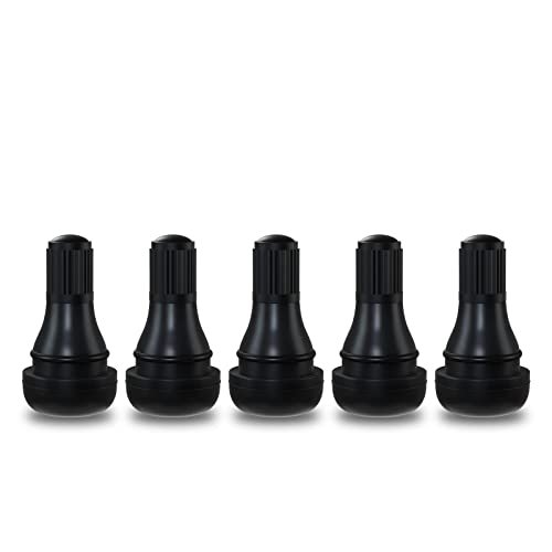 CKAuto TR412 Rubber Snap-in Short Black Tire Valve Stem...