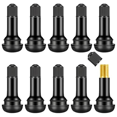 uadbau 10 Pcs Snap-in Tire Valve Stems, TR413 Rubber...