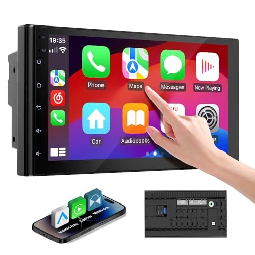 Haudio Double Din Car Stereo with 7 inch HD Touchscreen,...