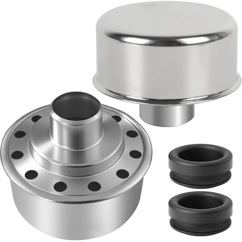 (2-Pack) Calvana Round Push-In Breather with 1” Tube for...