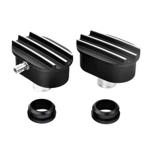 Oval Valve Cover PCV Combo Kit, Aluminum Air Breather...