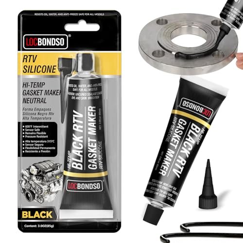LOCBONDSO Black RTV Silicone Sealant, Silicone Gasket...