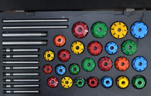 MS Carbide Tipped Valve Seat Cutter Set 25 Pcs For...